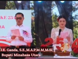 HUT Ke 254 Tahun Desa Kaima, Bupati Minut Joune Ganda Sumbang Lagu Hibur Masyarakat