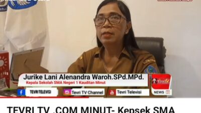 Dipenerimaan Surat Kelulusan, Kepsek SMA Negeri 1 Kauditan Jurike Waroh Berharap Siswa Dapat Melanjutkan Perguruan Tinggi