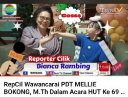 HUT ke 69 Th Pdt.Mellie Bokong M.Th, Reporter Cilik Bianca Rambing Gelar Wawancara Ekslusif