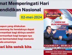 Bakal Calon Bupati Dairi &Wakil Bupati 2024-2029 St Dr (Can)RM Sinaga SH.MH & Barita Sihite S.Sos.M.Ap Sampaikan Ucapan Selamat Hari Pendidikan Nasional