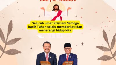 Balon Bupati Serta Wakilnya 2024-2029 St.Dr.(Can)RM Sinaga dan Barita Sihite Ucapkan Selamat Hari Kenaikan Yesus Kristus.