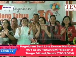 Pagelaran Seni Line Dance Meriahkan HUT ke 30 Tahun SMP Negeri 3 Tenga Minsel