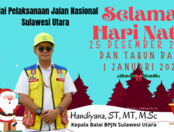 Kepala Balai Pelaksanaan Jalan Nasional Handiyana, ST, MT, M.Sc Mengucapkan Selamat NATAL  dan Tahun Baru 2025