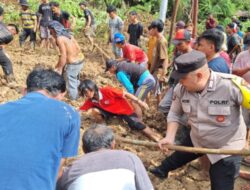 Respek Polres Minsel  Evakuasi Korban Tanah Longsor di Desa Wanga