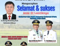 Pemkab Minut Mengucapkan Selamat dan Sukses Atas Dilantiknya Gubernur dan Wagub YSK-Viktory, Bupati & Wabup Minut JGKWL Terpilih 2025-2030