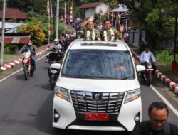 Bupati Pilihan Rakyat Ronald Kandoli dan Wakil Bupati Fredy Tuda Tiba Di Mitra, Ribuan Warga Antusias