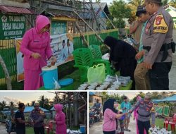 BrigPol Ashar Kahar dan Istri, Gelar Aksi Berbagi Takjil Jelang Buka Puasa di Wialyah Tugasnya