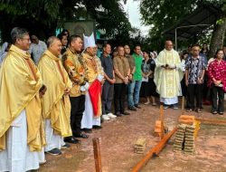 Peletakan Batu Pertama Balai Latihan Kerja & Pusat Informasi Migran di Shelter St. Theresia, Batam