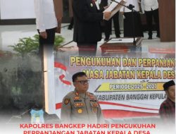 Kapolres Bangkep Hadiri Pengukuhan Perpanjangan Jabatan Kepala Desa, Sinergi Kuat untuk Pembangunan Berkelanjutan