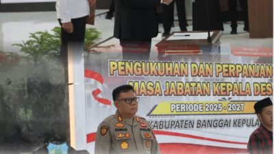 Kapolres Bangkep Hadiri Pengukuhan Perpanjangan Jabatan Kepala Desa, Sinergi Kuat untuk Pembangunan Berkelanjutan