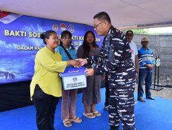 SENTUH MASYARAKAT PESISIR, DANKODAERAL III TINJAU LANGSUNG BAKSOS DAN BAKTI KESEHATAN