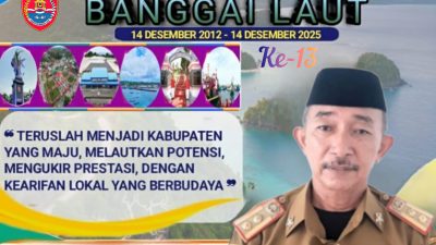 Kepala Dinas Pertanian & Pangan Kab. Banggai Laut, WASTO S. TATADENG, S.P.,M.M. Mengucapkan: Dirgahayu “BANGGAI LAUT Ke-XIII,” Tanggal 14 Oktober 2025.