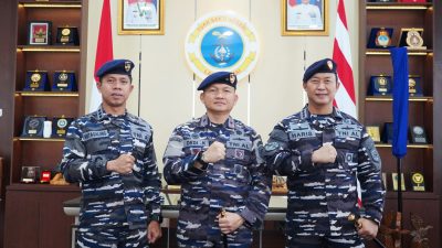 Perkuat Sinergi dan Koordinasi Pengamanan Selat Malaka, Danlanal Dumai Sambut Kunjumgan Danguskamla Koarmada I