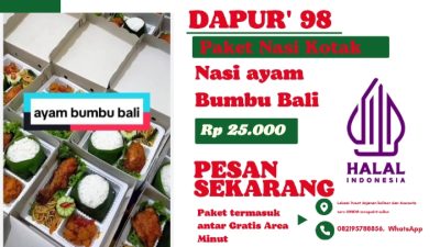Dapur 98 Zeropoint Sukur Terima Paket Rp.25 ribu, Ayam Bumbu Bali Gratis Antar