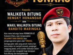‎Panglima Teterusan PERMESTA 57 Bela Negara Ucapkan Selamat atas Penganugerahan Gelar Adat Tonaas kepada WaliKota dan Wawali Kota Bitung