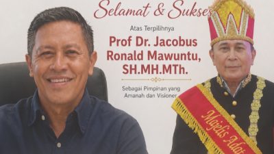 Majelis Adat Budaya Tonsea Apresiasi Prof Dr. Jacobus Ronald Mawuntu, SH., MH., M.Th Terpilih Dekan Fakultas Hukum