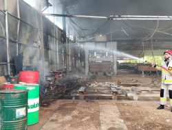 Sebuah Pabrik Kayu Di Grabag Magelang Hangus Terbakar Tanpa Sisa