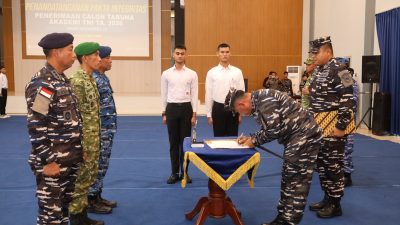 Teguhkan Komitmen Seleksi Bersih, Kodaeral IV Gelar Penandatanganan Pakta Integritas Calon Taruna Akademi TNI 2026