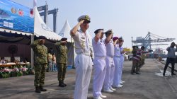 Perkuat Hubungan Strategis, Kodaeral III Melepas Keberangkatan Kapal Perang Jepas JS Ikazuchi