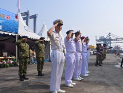 Perkuat Hubungan Strategis, Kodaeral III Melepas Keberangkatan Kapal Perang Jepas JS Ikazuchi