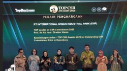 Belum Beroperasi Penuh, Kawasan Industri Hijau PT IGIP Sukses Sabet Dua Penghargaan Bergengsi di TOP CSR Awards 2026