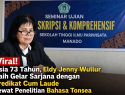 Viral! Usia 73 Tahun, Eldy Jenny Wullur Raih Gelar Sarjana dengan Predikat Cum Laude Lewat Penelitian Bahasa Tonsea