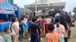 Bakti Prajurit Kodaeral III Dalam Upaya Berikan Trauma Healing Bagi Korban Kebakaran Kemayoran