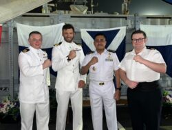 Perkuat Diplomasi Maritim, Kodaeral III Hadiri Deck Reception HMS Tamar