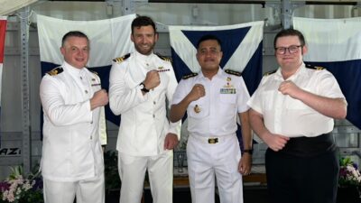 Perkuat Diplomasi Maritim, Kodaeral III Hadiri Deck Reception HMS Tamar