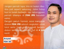 Ribuan Alumni FEM IPB Akan Berkumpul dalam Reuni Akbar 2026, Hadirkan Forum Inspiratif hingga Penampilan RAN