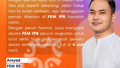 Ribuan Alumni FEM IPB Akan Berkumpul dalam Reuni Akbar 2026, Hadirkan Forum Inspiratif hingga Penampilan RAN