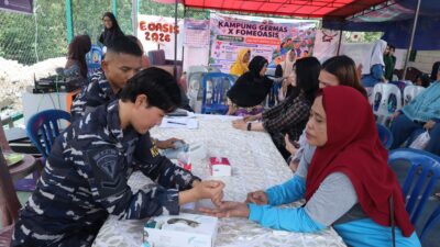 Kodaeral IV Gelar Bakti Kesehatan “Aku Cinta Laut” Bersama UNIBA dan Puskesmas Tanjung Sengkuang
