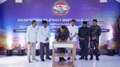 Wujud Sinergi TNI AL dan Bank Indonesia Menjaga Kedaulatan Negara, Danlanal Dumai Hadiri Pelepasan Tim Ekspedisi Rupiah Berdaulat 2026