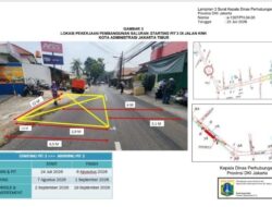 Pembangunan Saluran Jalan Kiwi–Raya PKP, Dishub DKI Terapkan Rekayasa Lalu Lintas Mulai 24 Juli 2026