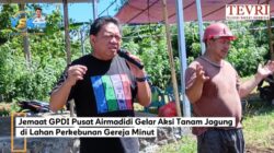 Jemaat GPDI Pusat Airmadidi Gelar Aksi Tanam Jagung di Lahan Perkebunan Gereja