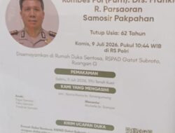 Kombes Pol (Purn.) Drs. Frankie R. Parsaoran Samosir Pakpahan Tutup Usia, Jejak Pengabdian Sang Bhayangkara Dikenang