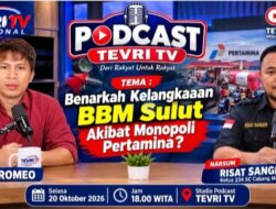 Podcast TEVRI TV Angkat Isu Kelangkaan BBM di Sulut,Risat Sanger Siap Bahas Dugaan Monopoli Pertamina